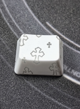 白色克罗十字ctrl键盘帽Alt键1.25u单颗键帽个性创意小众图案透光
