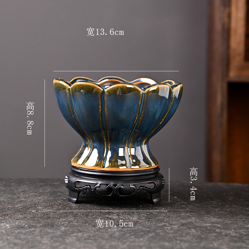 六月雪绿植盆景陶瓷阳台托盘家用粗陶多肉花盆小号控根型陶盆清仓