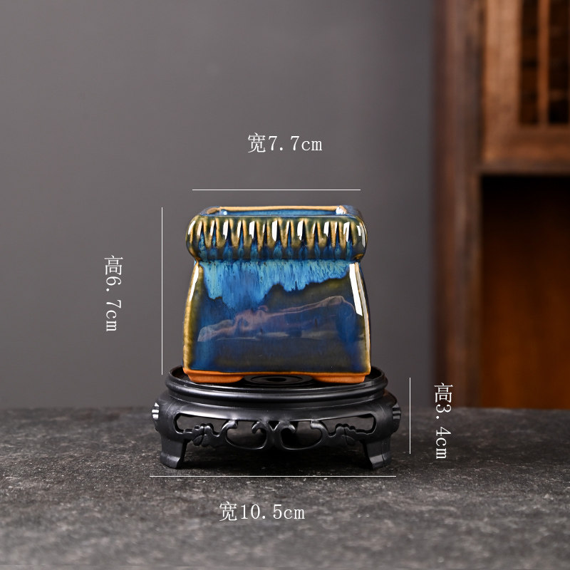六月雪绿植盆景陶瓷阳台托盘家用粗陶多肉花盆小号控根型陶盆清仓