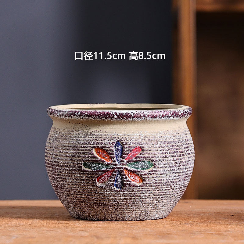 款式11中号地中海多肉花盆大口径红陶陶瓷老桩盆复古特价清仓家用,鲜花速递/花卉仿真/绿植园艺,花盆,淘宝优惠券,粉丝福利购,淘宝优惠卷