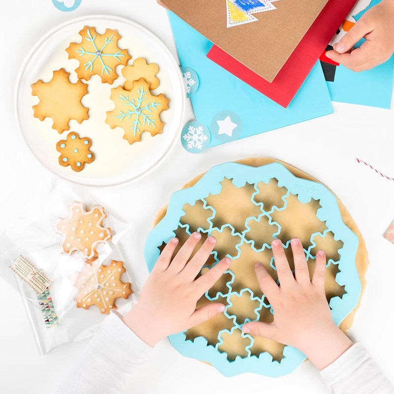 乐葵曲奇饼干按压式雪花烘培工具