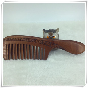 常州梳篦厂精品雕刻桃木梳子礼盒梳实用型礼品梳子免费刻字刻花