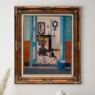 实木可定制尺寸带内衬油画框欧式复古相框十字绣装裱框拼图装饰框