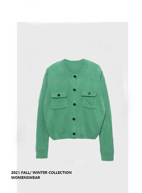 2025春季新款设计师小众高级复古针织开衫外套(50936-1)