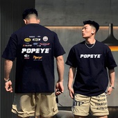 300斤美式 痞帅重磅纯棉短袖 t恤男青年夏季 特大码 潮牌圆领半袖 上衣