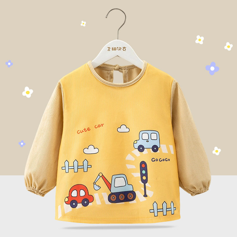 儿童罩衣防水纯棉宝宝吃饭反穿衣婴幼儿小汽车挖掘机校车轿车围兜,童装/婴儿装/亲子装,反穿衣/罩衣,淘宝优惠券,粉丝福利购,淘宝优惠卷