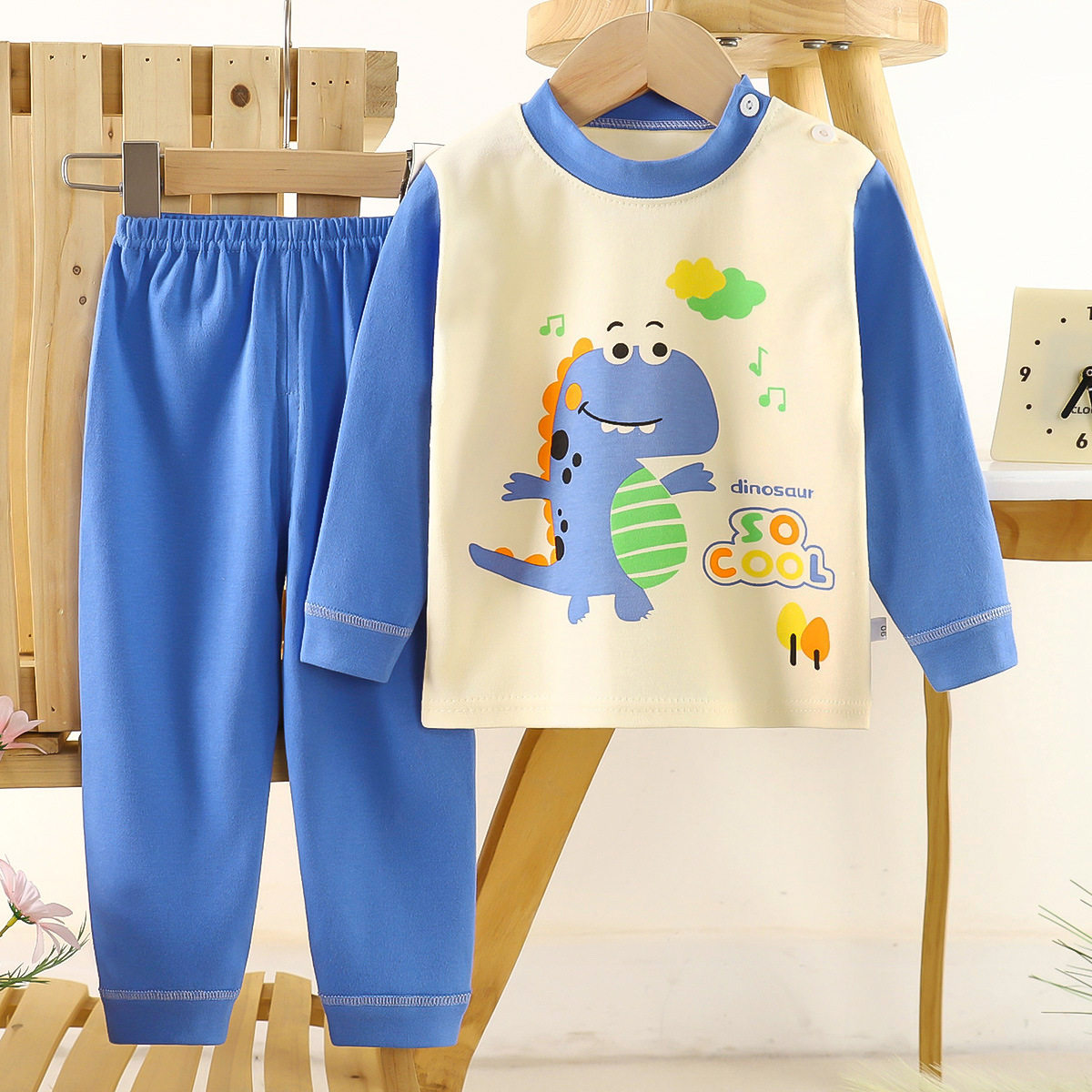 秋冬季儿童秋衣秋裤纯棉100%男童长颈鹿霸王龙小恐龙睡衣服男宝宝,童装/婴儿装/亲子装,家居服套装,淘宝优惠券,粉丝福利购,淘宝优惠卷