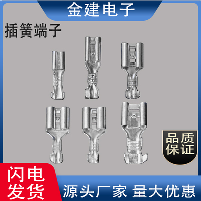2.2/2.8/4.8/5.2/6.3插簧250直插187接线端子110母端开关/喇叭插
