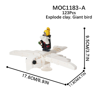 中国积木创意MOC模型拼插花瓶拼装机甲2星战场景查尔斯电锯人模型