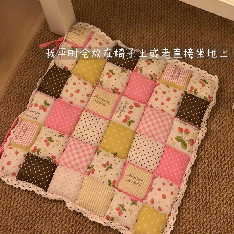 甜美系蕾丝坐垫椅垫田园布艺椅垫坐垫馒头垫泡泡垫田园风蕾丝拼布
