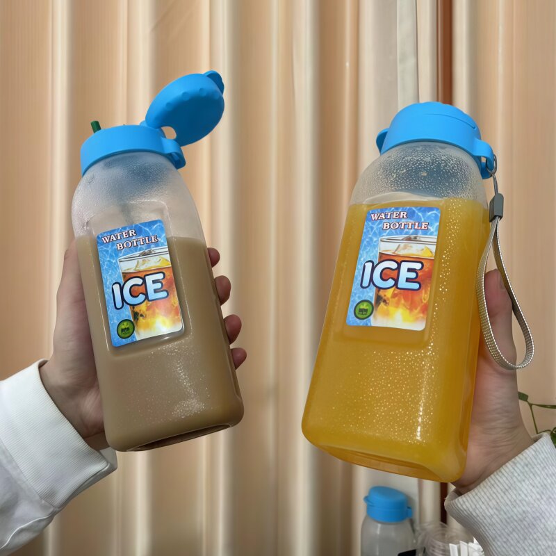 便携式运动水壶冷水壶食品级耐高温饮料桶凉水杯大容量防漏随手杯