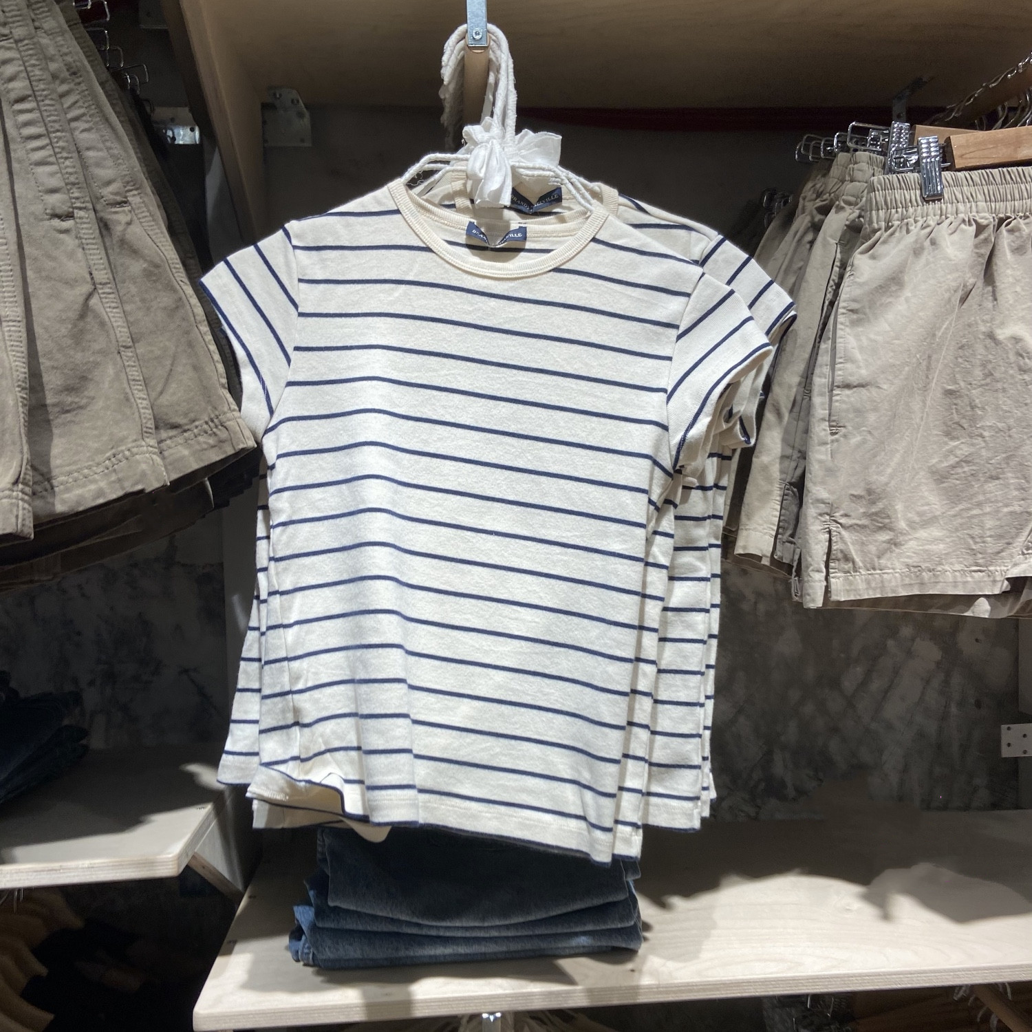 BM百搭条纹女士T恤短袖