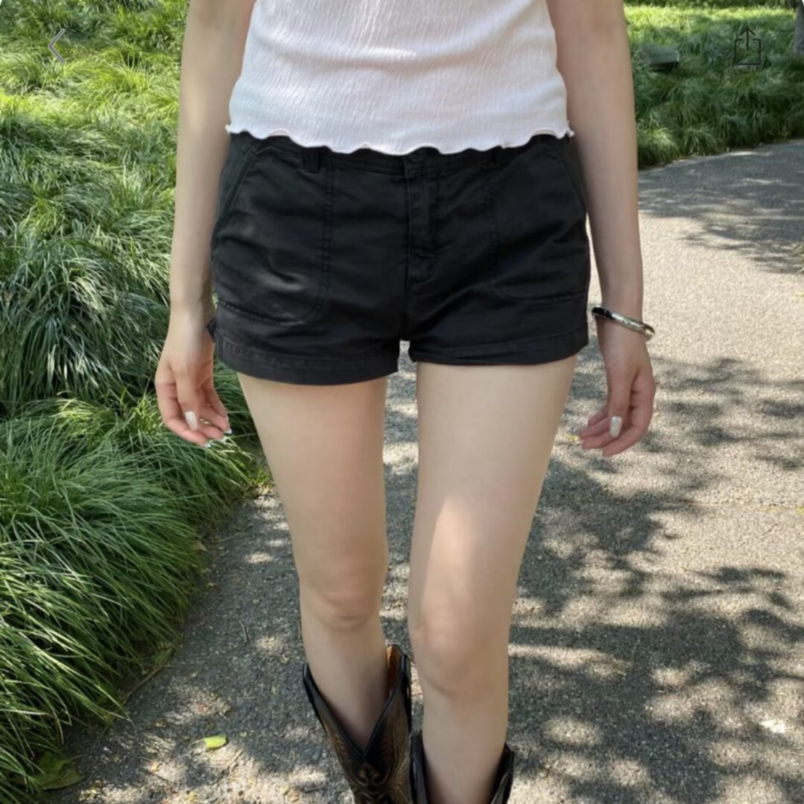 BM官网纯色工装短裤女