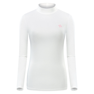 春夏高尔夫服装 女士长袖T恤防晒球衣服 高领弹力修身打底衫运动