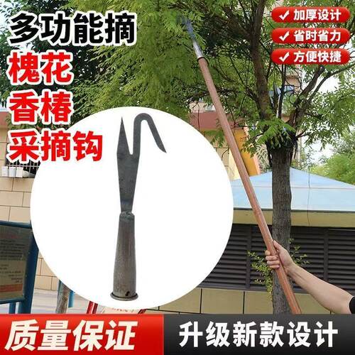 高空槐花采摘器摘龙眼香椿两用钩