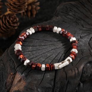 制道珠宝高定红虎925纯银手链男女高级个性时尚PB0020