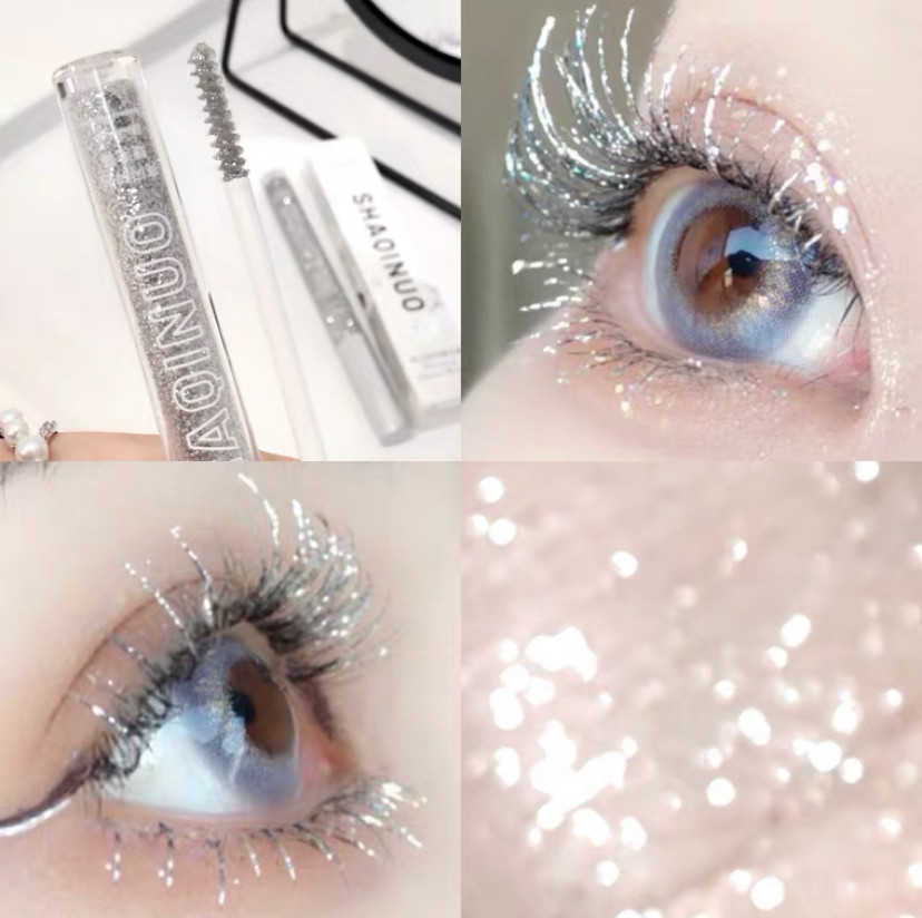 亮闪碎钻睫毛膏防水防汗亮晶晶