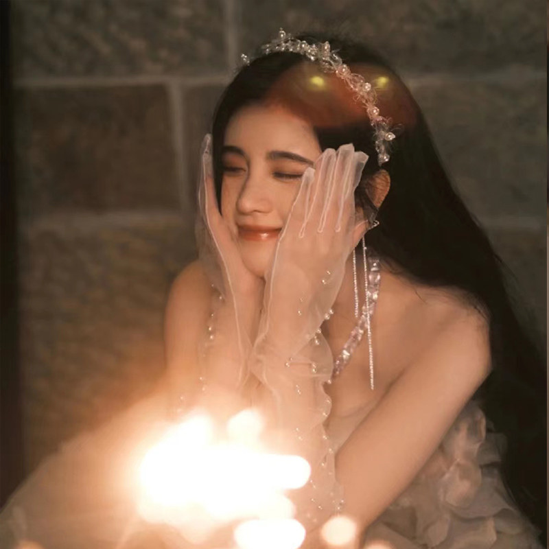 鞠婧祎同款千金风氛围感圣诞生日发箍水钻水晶花朵公主甜美发饰