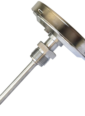 轴向温度表 wss-301 双金属温度计 φ10 L=200mm 0-400℃ m20*1.5