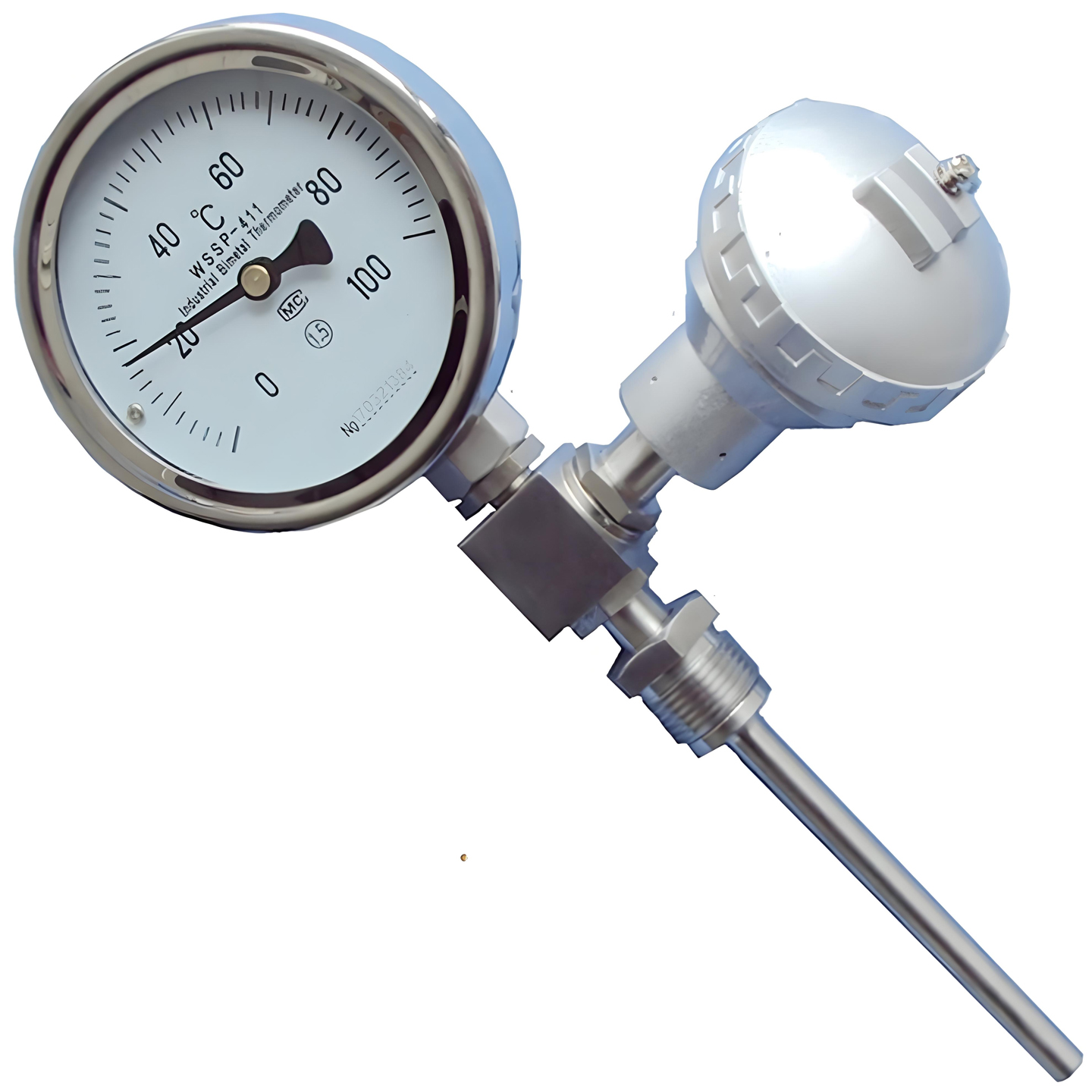 wssp2 双金属温度计 wssp-411 远传温度表 Φ10 L=1000mm 0~400℃