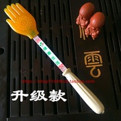 手掌拍痧板养生按摩器敲腿捶肩背敲打锤背小黄手拍打硅胶经络拍子