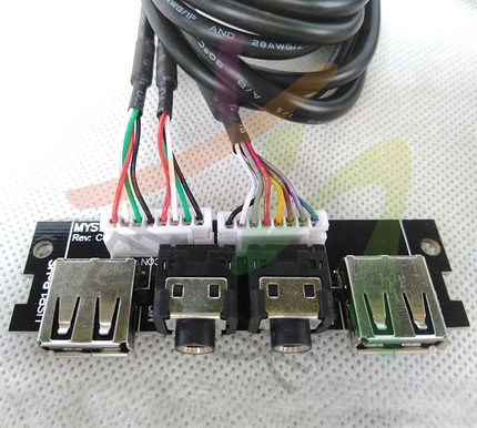 前置双USB2.0机箱面板高清音频线HD铝箔屏蔽 防干扰DIY高保真改装