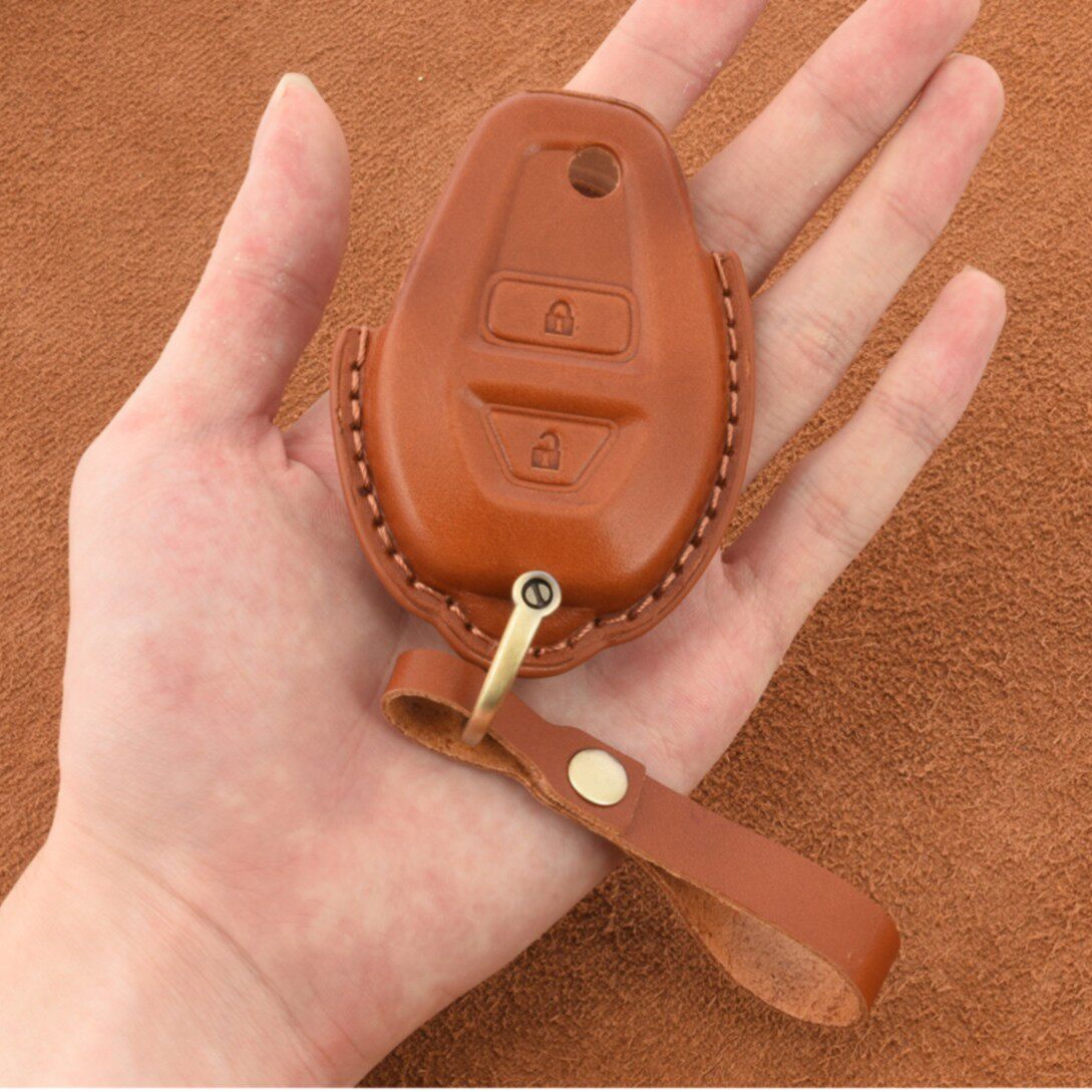 适用手工哈雷公路滑翔钥匙包戴维森复古机车牛皮钥匙套摩托车钥匙