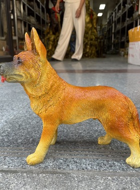 黄铜狗十二生肖狗铜富贵狗家居店铺工艺品摆件铜站狼狗