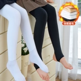 Детские черные леггинсы, бархатные штаны, демисезонные колготки, телесного цвета