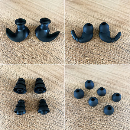 Tayogo 游泳耳机专用配件 防水耳塞套 蜗牛耳塞 鲨鱼鳍耳塞 牛角耳塞 三节三层耳塞防止中耳炎耳朵进水防脱落