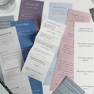 文艺而温柔ins盐系可撕便签纸西方浪漫诗集素材纸手帐diy拼贴装饰