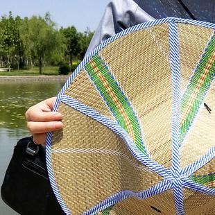 草帽干农活帽子钓鱼帽大沿农民工遮阳帽防雨防晒夏天可折叠加大檐