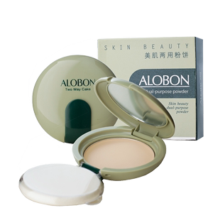 AloBon 雅邦美肌两用粉饼8g细腻定妆修饰肤色粉彩妆化妆品