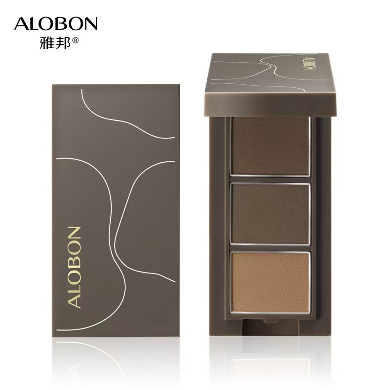 AloBon/雅邦柔妆持久眉粉3g三色眉粉眼妆不易脱色笔
