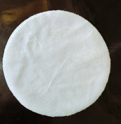 圆形黑白毛绒布饰品盘手办毛绒垫