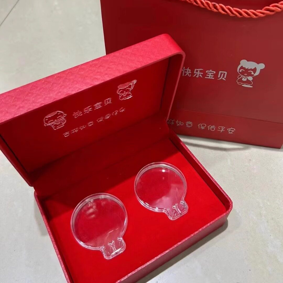 宝宝银饰套装盒手镯长命锁项圈盒