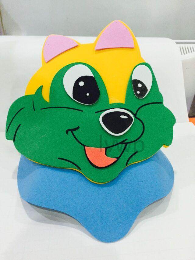 lvwp外贸原单儿童卡通立体帽eva装扮演亲子动物头饰六一道具 松鼠