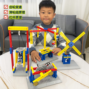 编程猫机器人盒子少儿创客积木教具机械齿轮儿童升降电梯玩具男孩
