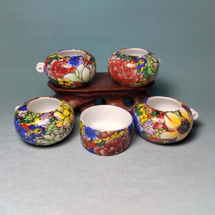 万花红子鸟食罐红子缸贝子鸟杯贝子缸红子罐小鸟食具鸟盒鸟笼配件