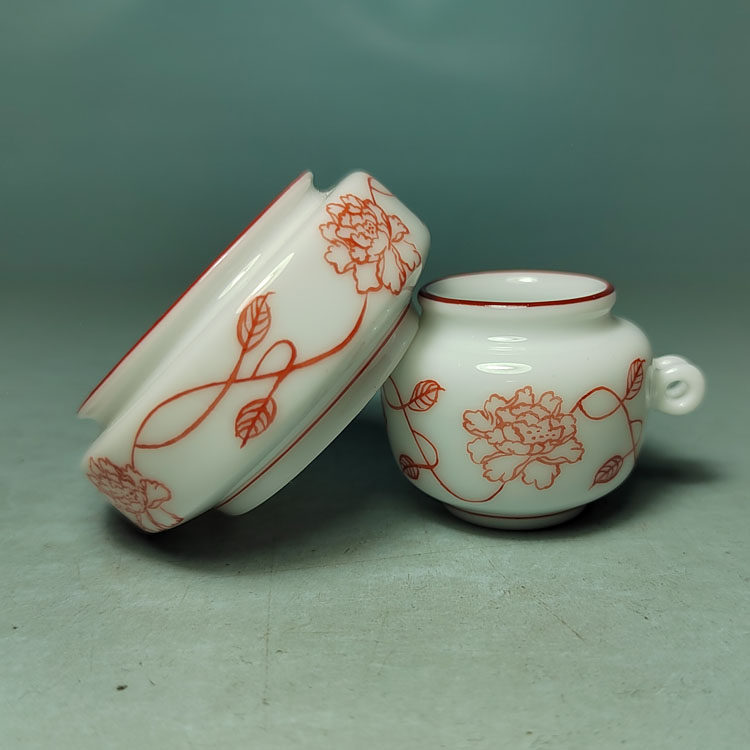 纯手绘红牡丹两件套绣眼金青柳莺小鸟食罐鸟笼用具陶瓷鸟杯喂食器,宠物/宠物食品及用品,鸟禽喂食器/喂水器,淘宝优惠券,粉丝福利购,淘宝优惠卷