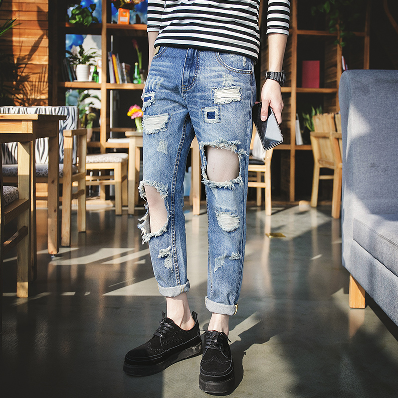 Jeans pour jeunesse Sarouel en coton pour printemps - Ref 1460982 Image 4