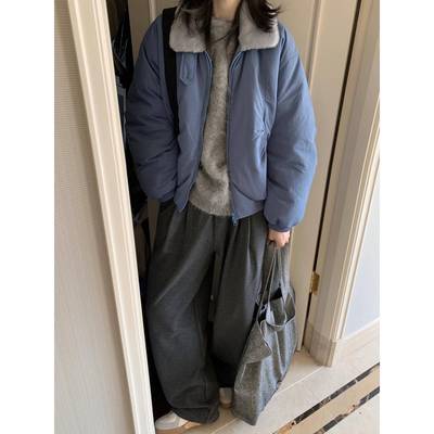 羽绒棉服女款短款2025年新款冬季小个子夹克加绒棉衣夹棉棉袄外套