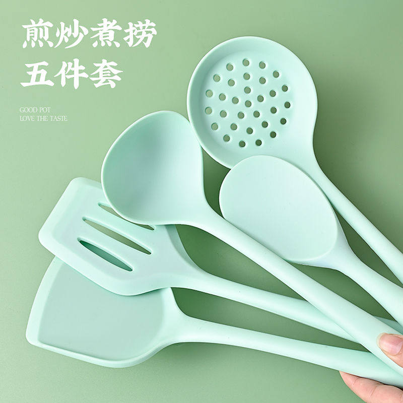 耐高温硅胶锅铲套装家用不粘锅专用铲厨具套装炒菜铲子汤勺漏勺