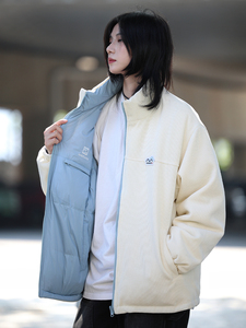 你初恋老王【三防】双面穿羽绒服90白鸭绒外套男灯芯绒冬季面包服