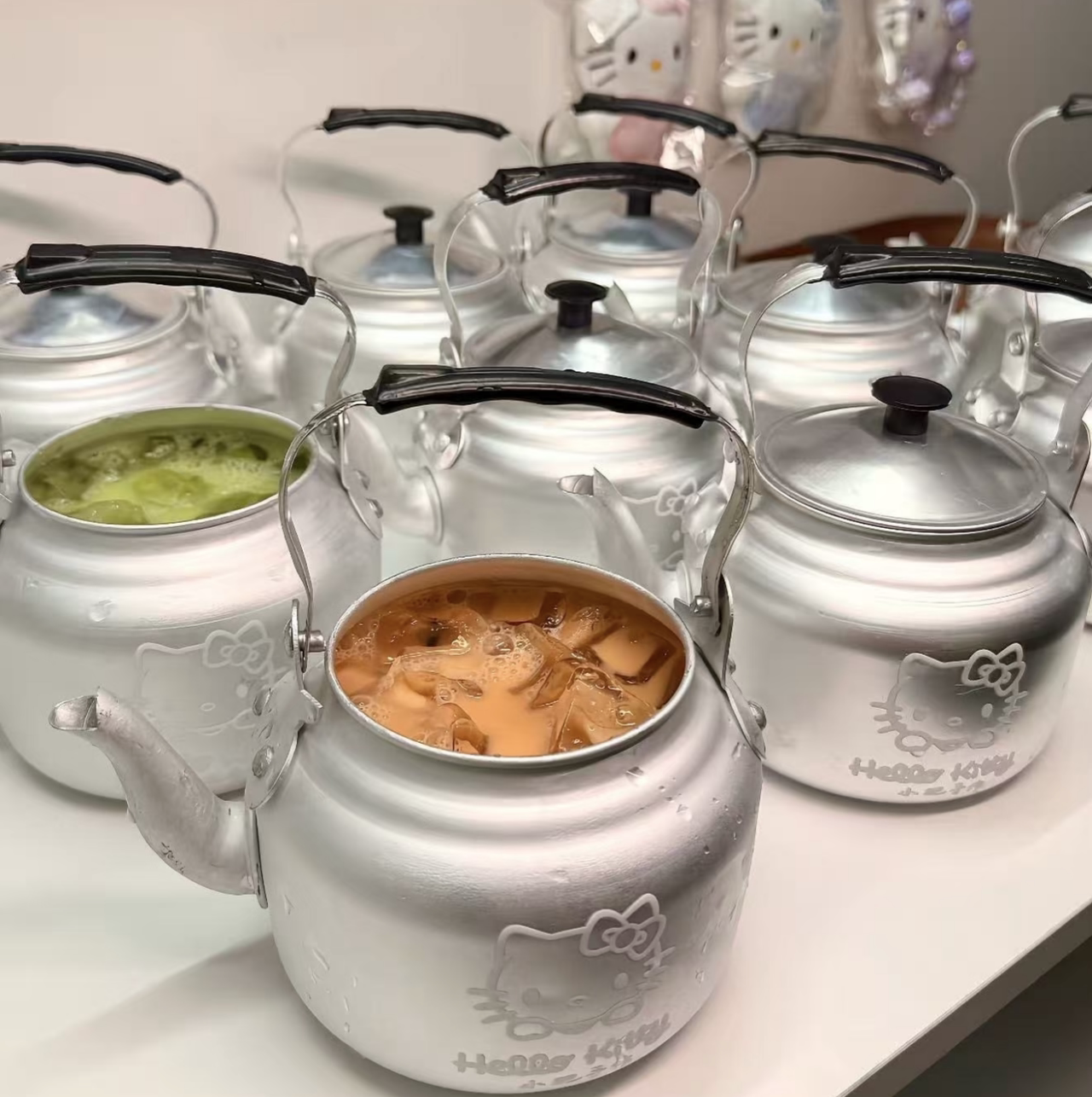 水吊子奶茶壶复古老式铝制大容量咖啡壶网红奶茶店蛋糕店蛋糕杯壶