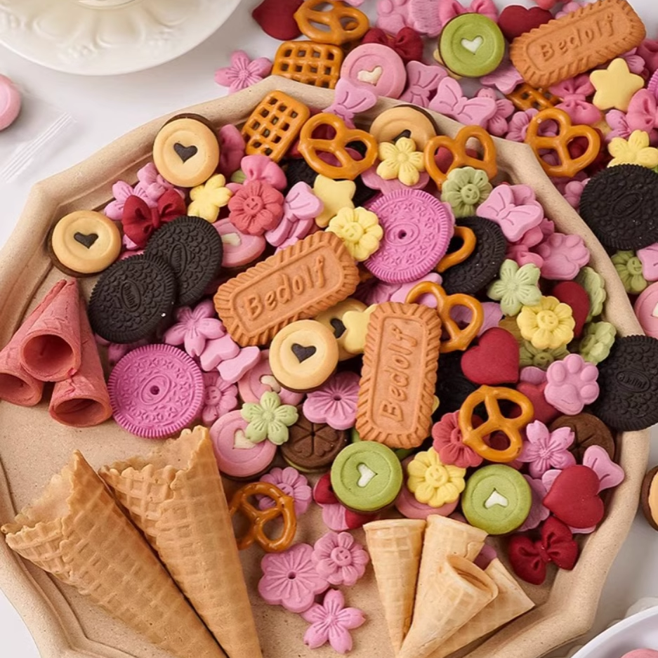 情人節情侶小熊餅干蛋糕裝飾