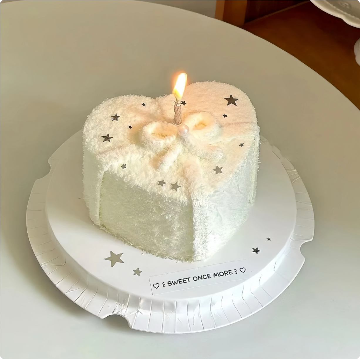 网红ins银色亮片星星蛋糕装饰螺旋蜡烛仙女女神生日烘焙装扮插件