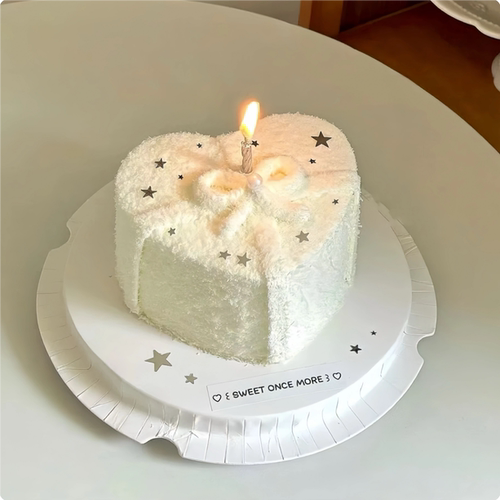 网红ins银色亮片星星蛋糕装饰螺旋蜡烛仙女女神生日烘焙装扮插件