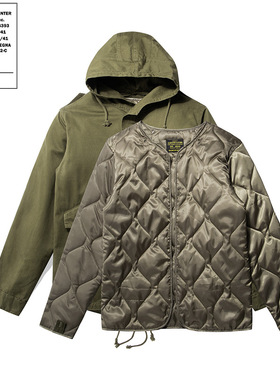 OKONKWO M51中长款大衣鱼尾风衣加内胆M-51冲锋衣棉服内胆可拆