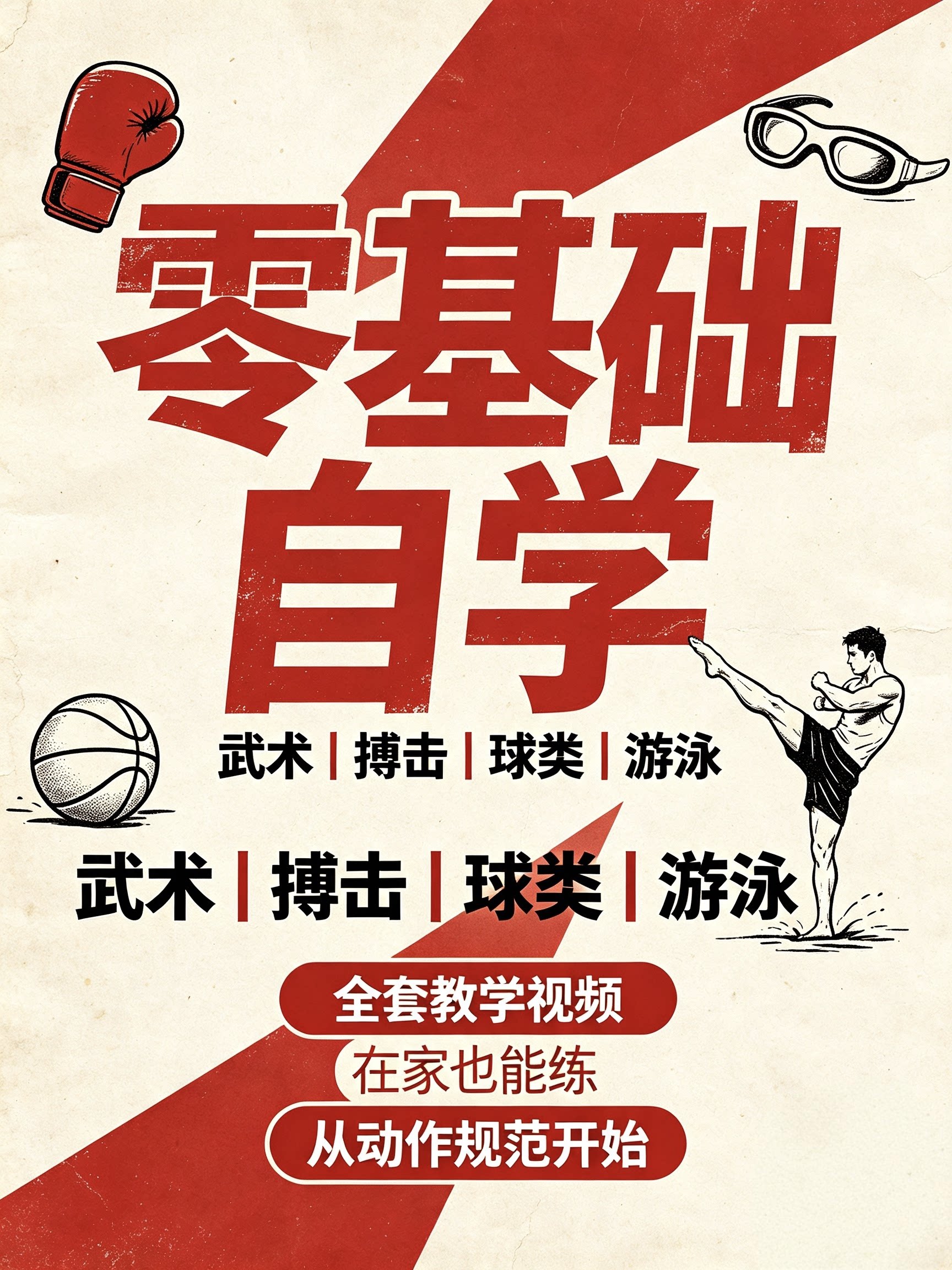  全套武术搏击球类游泳教学视频设计素材/源文件